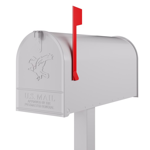 Boîte aux lettres sur pieds Big US Mailbox Blanc