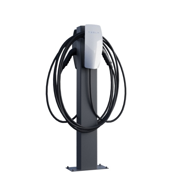 Borne de recharge Tesla VoltStand for Two avec plaque de sol anthracite