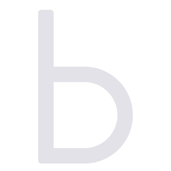 Lettre moderne '' B '' - 200 mm en blanc