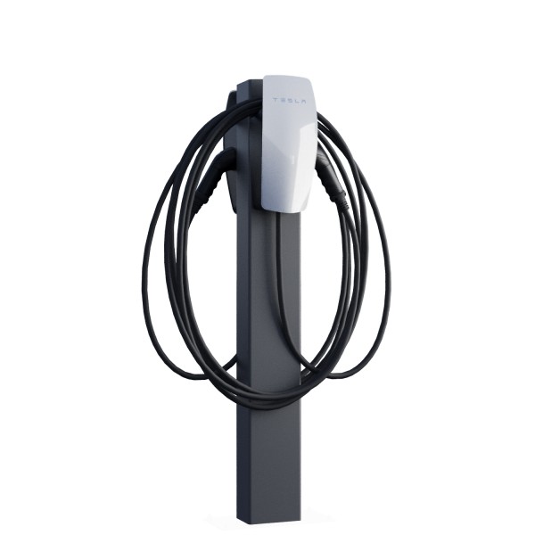 Borne de recharge Tesla VoltStand for Two avec ancrage au sol en anthracite