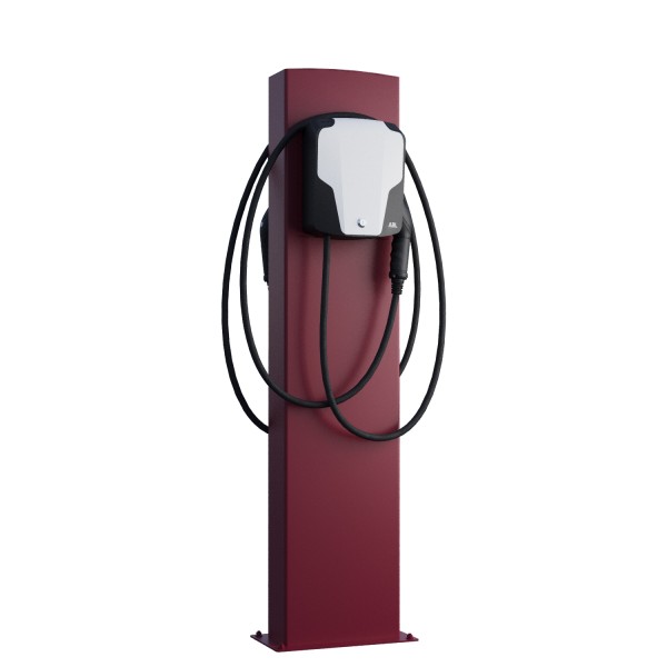 ABL Wallbox EnergizeStand for Two avec plaque de base en rouge