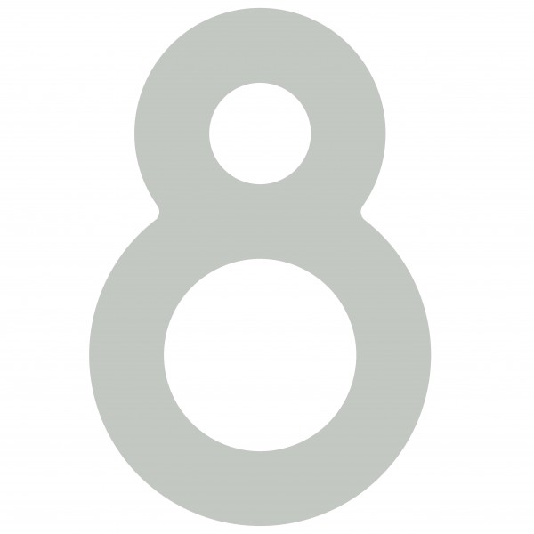 Numéro de maison auto-adhésif "8" - 40 mm en gris