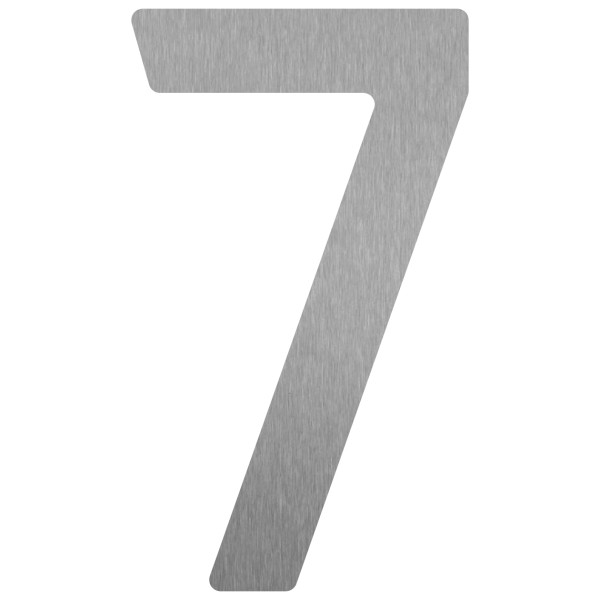 Numéro de maison auto-adhésif "7" - 152 mm en acier inoxydable