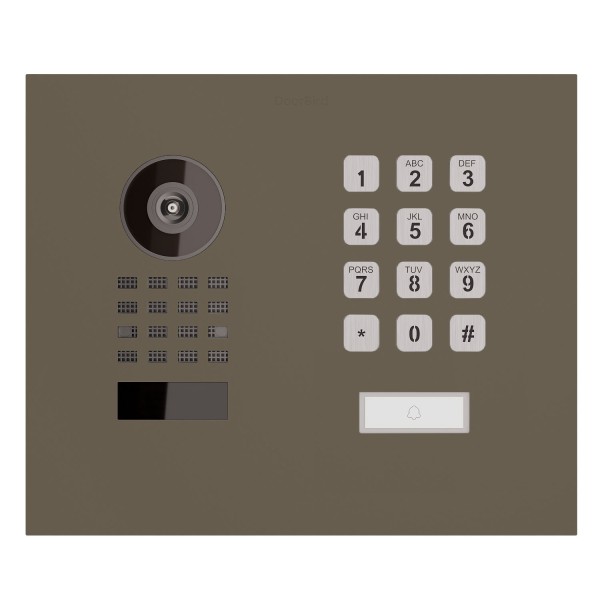 Interphone encastrable Smart-IN WideScope Doorbird D1101KH avec Keypad module en grisbeige