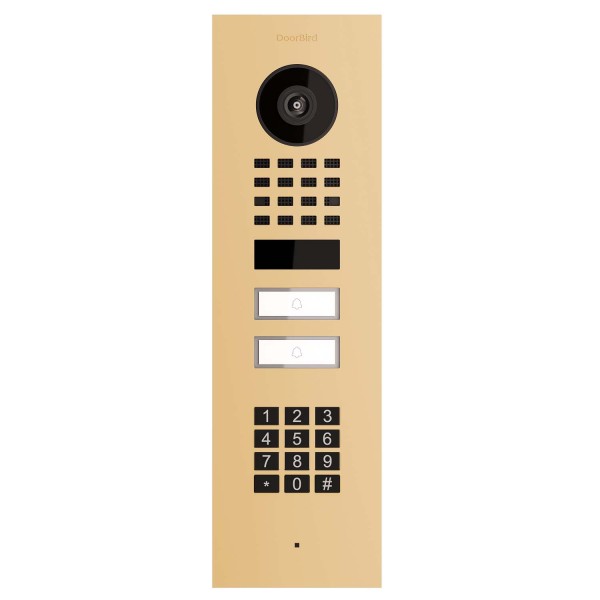Interphone encastrable Smart-IN for Two Doorbird D1102KV avec Keypad module en beige