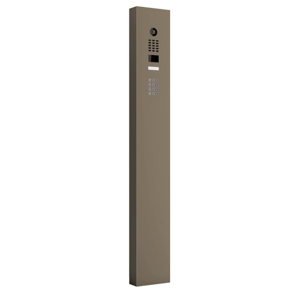 Interphone avec Keypad module et support Smart Doorbird D1101KV en gris beige