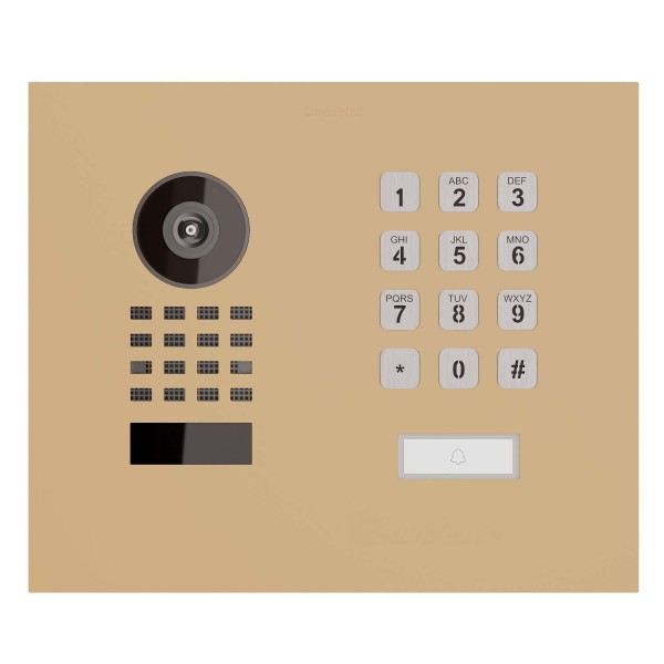 Interphone encastrable Smart-IN WideScope Doorbird D1101KH avec Keypad module en beige