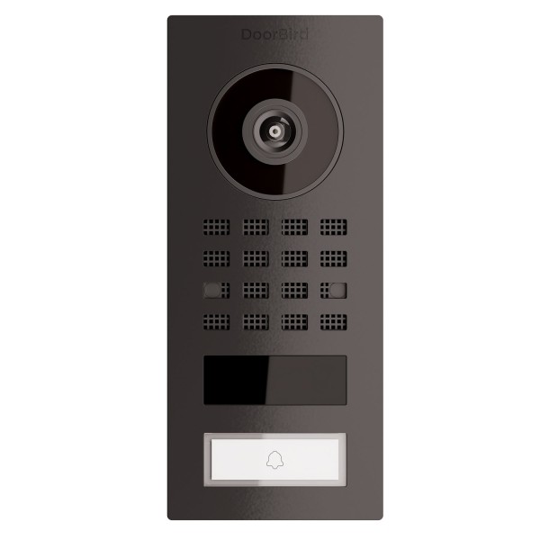 Interphone en saillie Smart-ON Doorbird D1101V en noir graphite