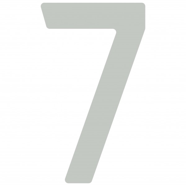 Numéro de maison auto-adhésif "7" - 40 mm en gris