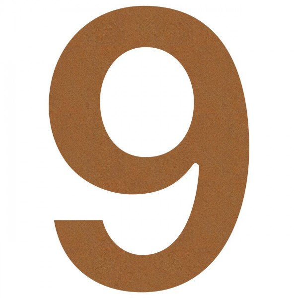 Numéro de Maison ''9'' Rouille
