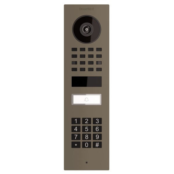 Interphone en saillie Smart-ON Doorbird D1101KV avec Keypad module en grisbeige