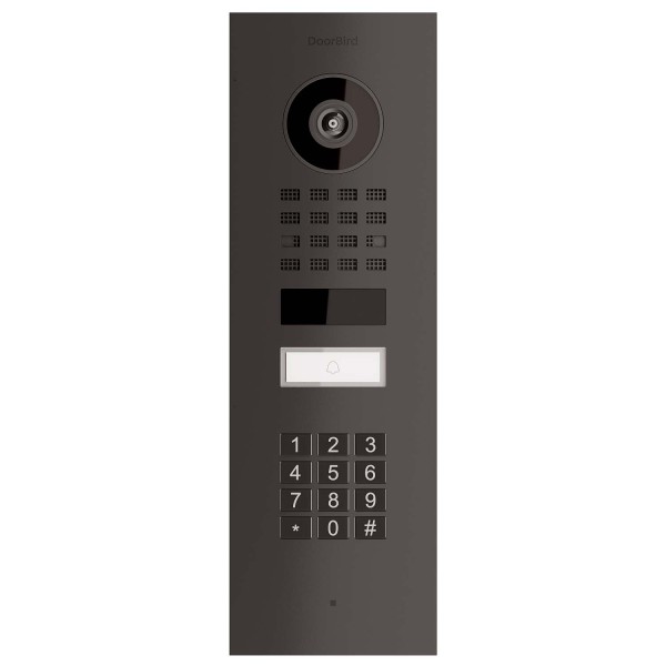 Interphone encastrable Smart-IN Doorbird D1101KV avec Keypad module en noir graphite