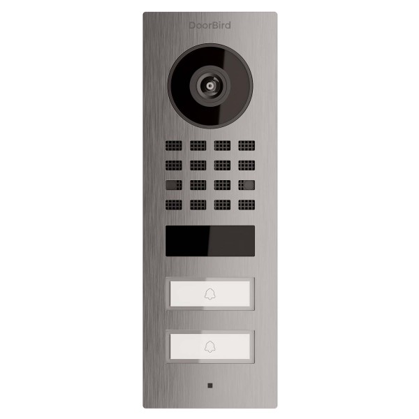 Interphone en saillie Smart-ON for Two Doorbird D1102V en acier inoxydable