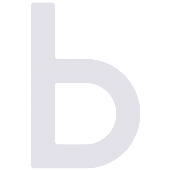 Lettre ''b'' Blanc