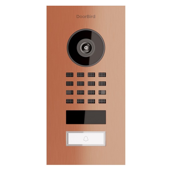 Interphone de porte encastré Smart-IN Doorbird D1101V avec aspect bronze