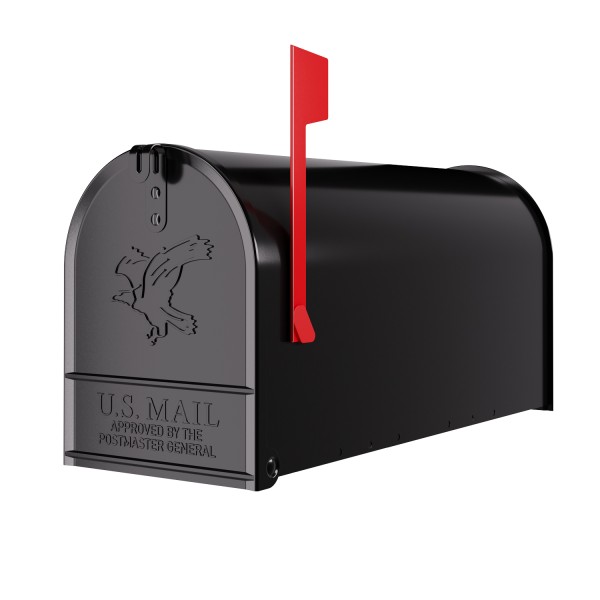 Boîte aux lettres sur pieds Big US Mailbox Wand Noir