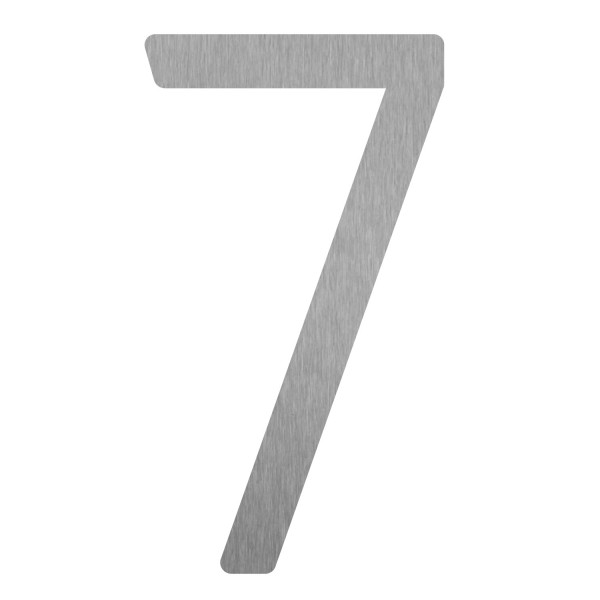 Numéro de maison moderne '' 7 '' - 245 mm en acier inoxydable