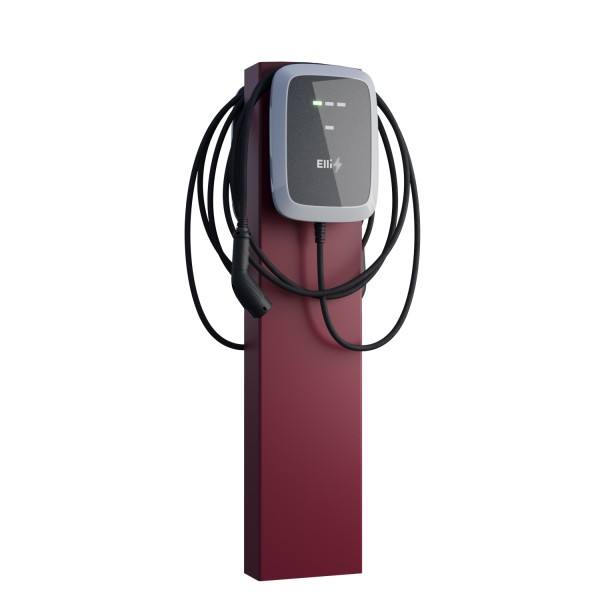 VW StationMaster for Two Station de recharge avec ancrage au sol en rouge