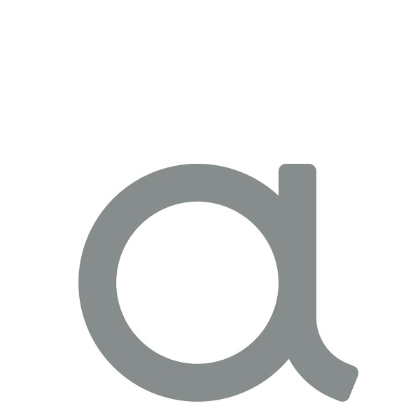 Lettre moderne 'A' '- 200 mm en gris métallique