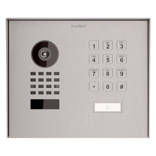 Interphone en saillie Smart-ON WideScope Doorbird D1101KH avec Keypad module en acier inoxydable