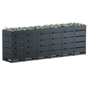 Abri pour six poubelles Egon - 120 litres