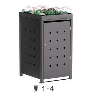 Abri pour poubelles Anna avec toit végétal - 120 litres