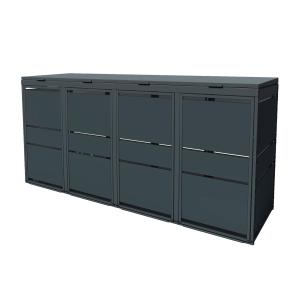  Abri pour quatre poubelles Lewis - 240 litres