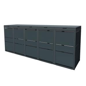  Abri pour cinq poubelles Lewis - 240 litres