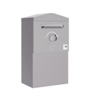 Boîte à colis München  à toit pointu en taille L | retrait arrière - sur pied