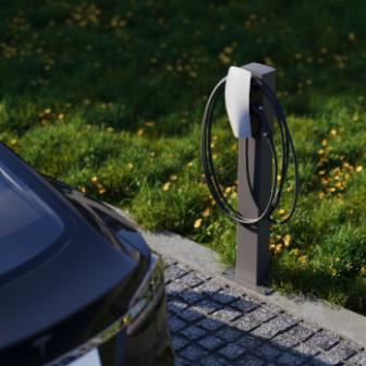 Socle pour borne de recharge